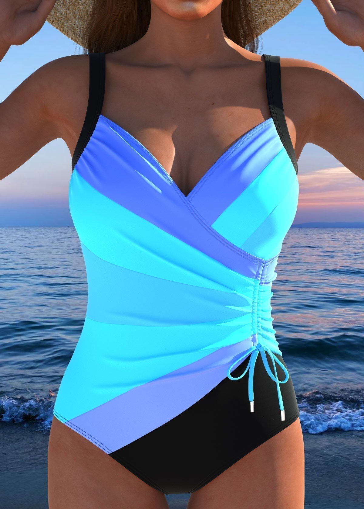 Nyela | Cross-Over Ruched One-Piece Swimsuit