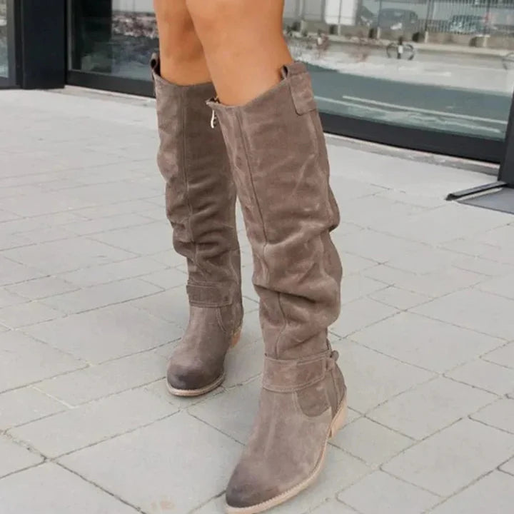 Sara | Boots With Slouchy Shafts and Low Heels