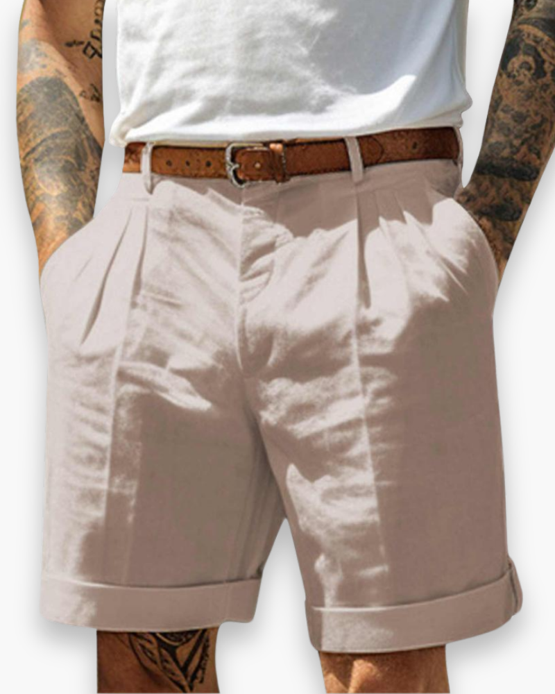 Javaid | Tailored Pleated Chino Shorts