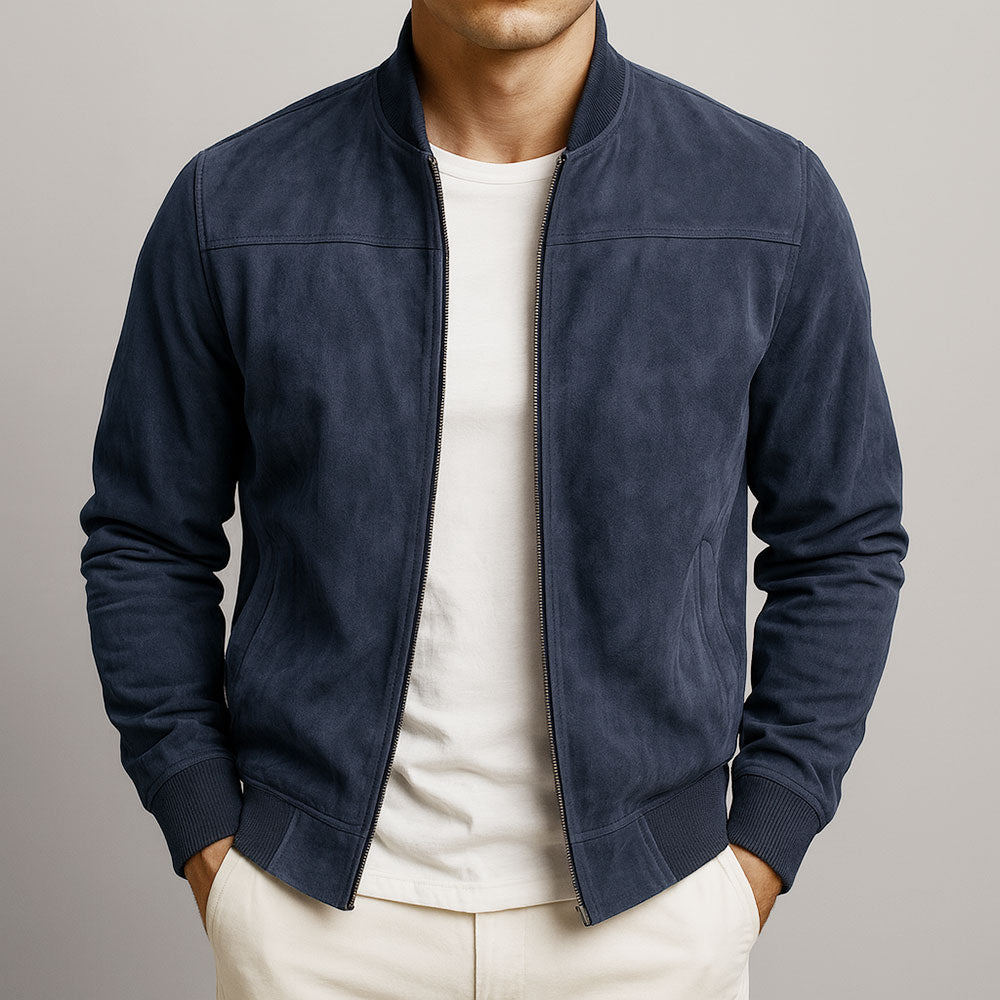 Laamin | Zip-Up Long Sleeve Bomber Jacket