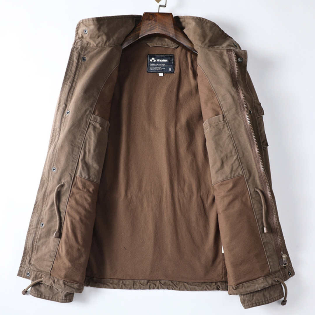 Sergei - Cargo Utility Jacket Stand Collar Long Sleeve