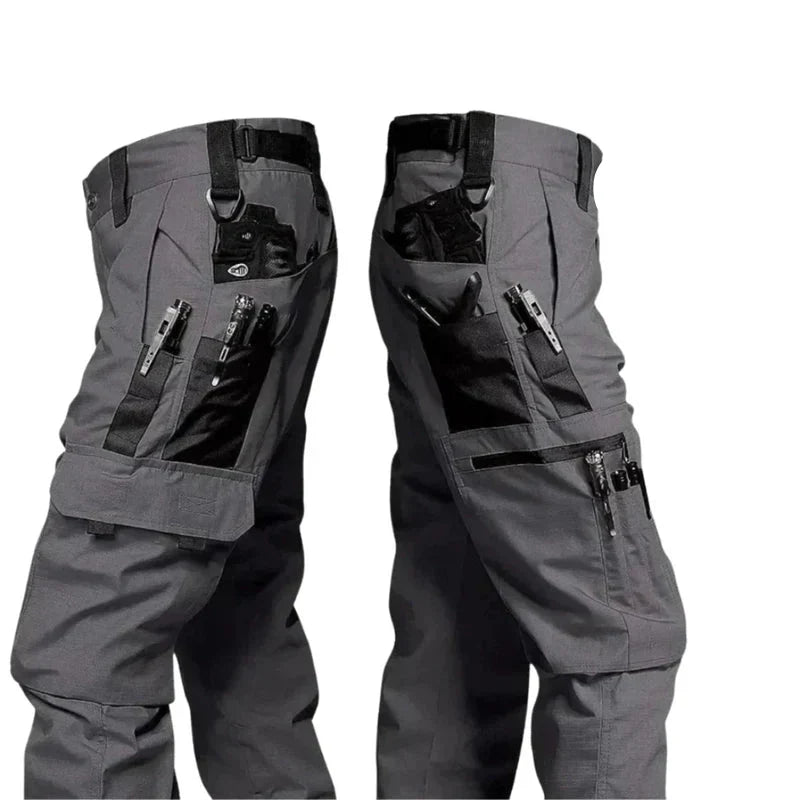 Willie | Cargo Pants Black Multi Pocket Straight Leg
