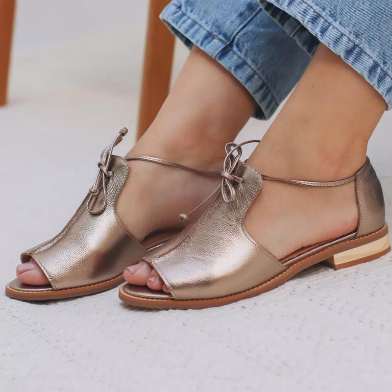 Camilla | Lace-Up Flat Sandals in Multiple Colors