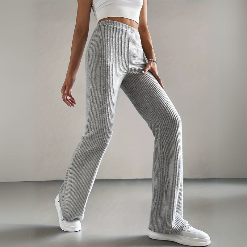 Kathrine | Flared Ribbed Lounge Pants