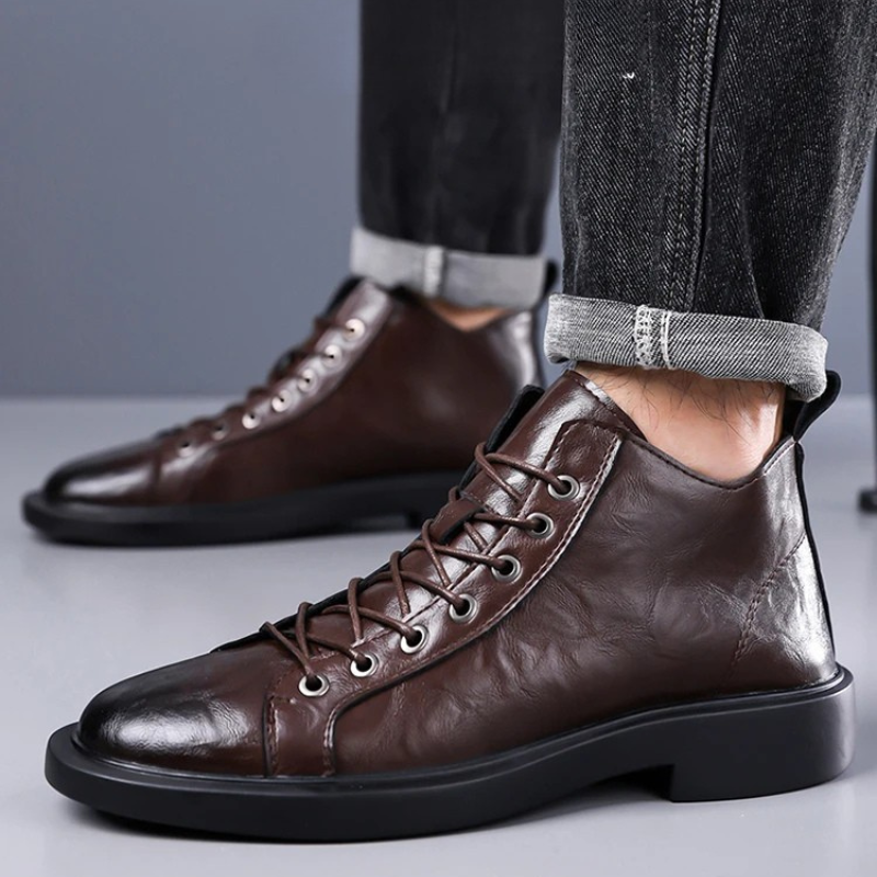 Ailton | Ankle Lace Up Casual Leather Boots