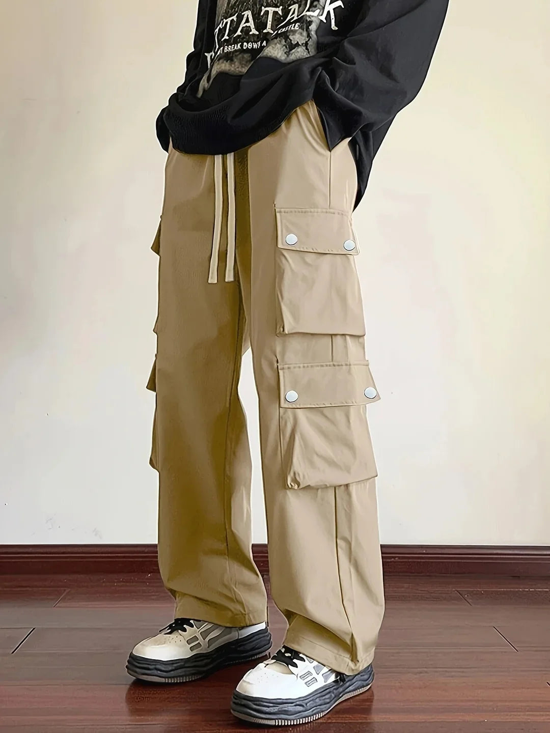 Smith | Cargo Pants Wide Leg Stacked Flap Pockets