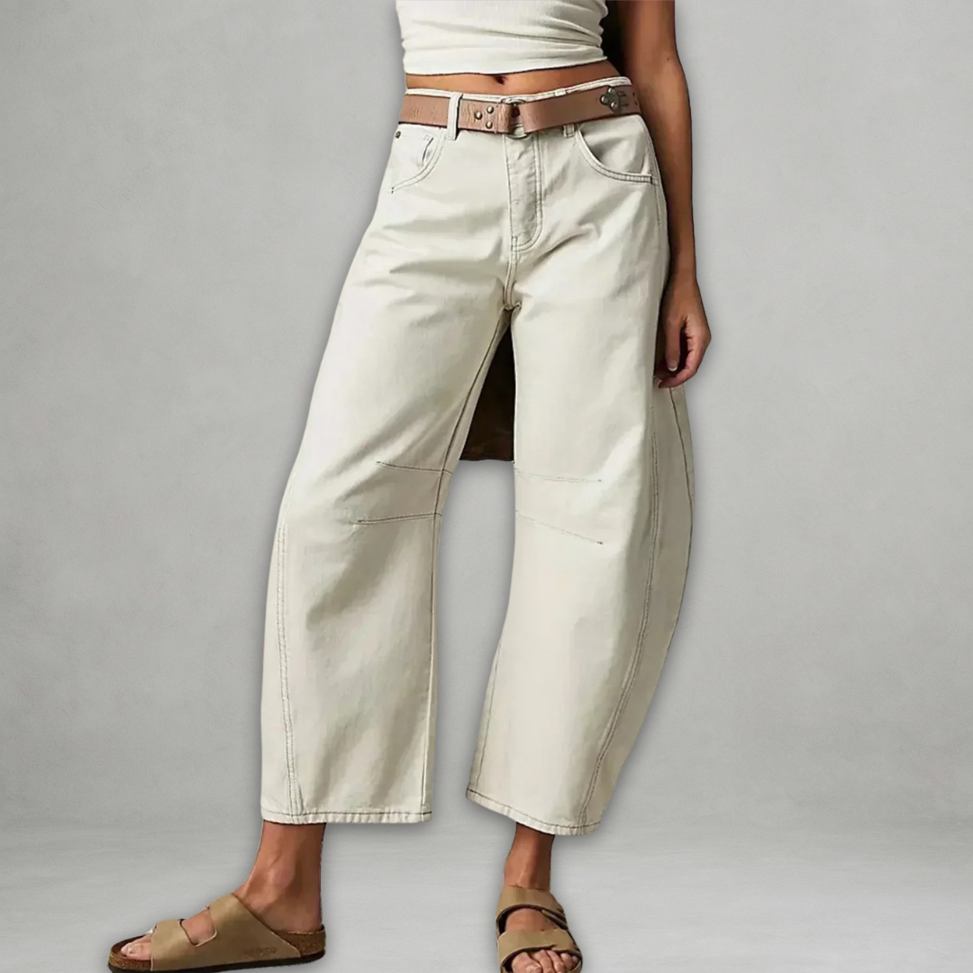 Patricija | Denim Barrel Leg Pocket Jeans