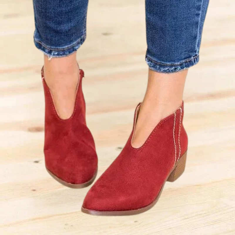 Philomena | Ankle Boots Pointed Toe Block Heel