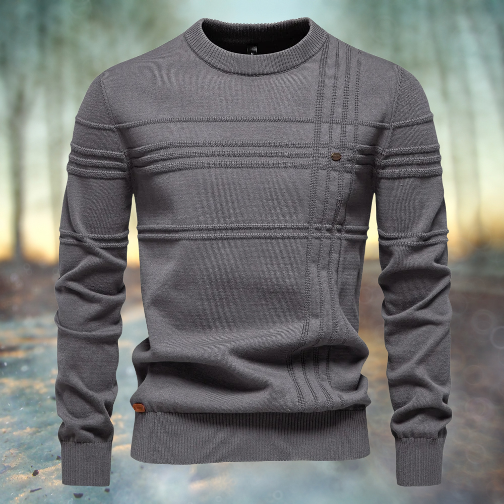 Reto | Crew Neck Textured Knit Sweater
