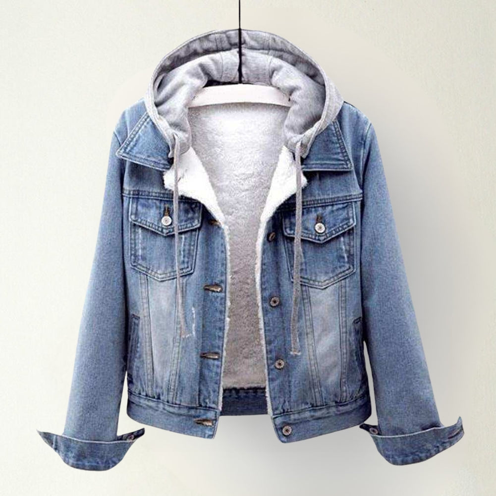 Callina | Denim Jacket with Hood and Pockets