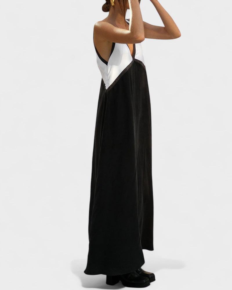 Vida | Sleeveless Color Block Maxi Dress