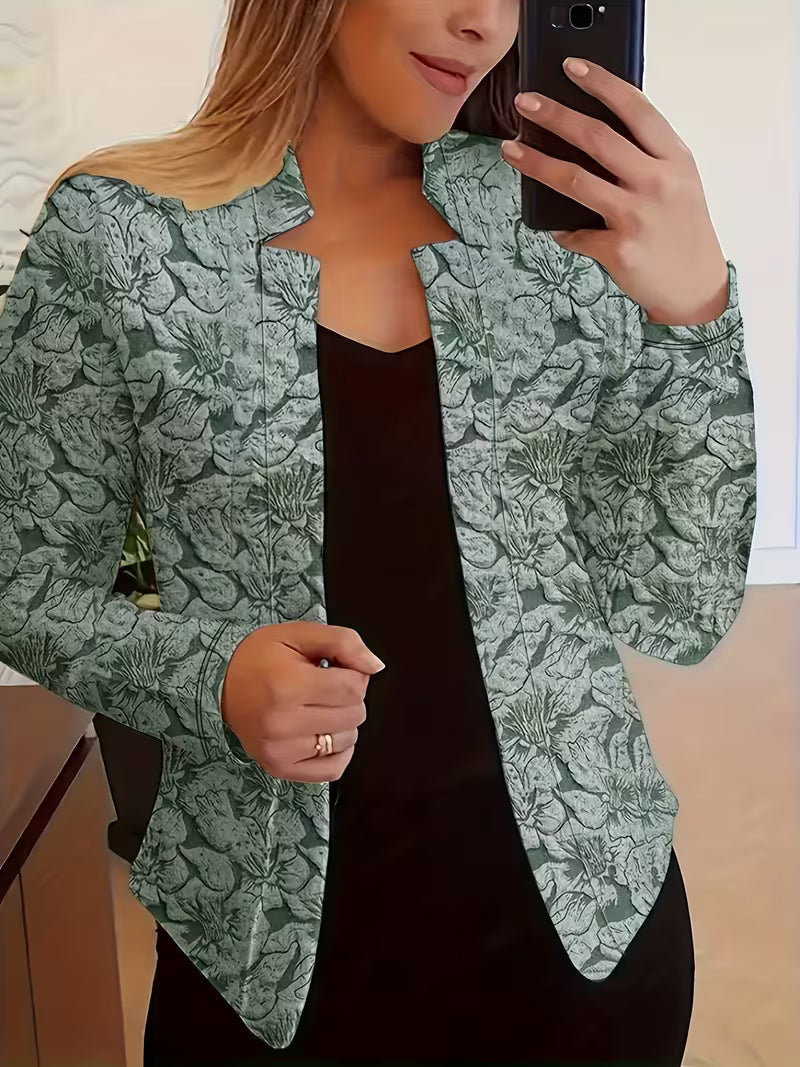 Zaneyora | Floral Print Long Sleeve Blazer