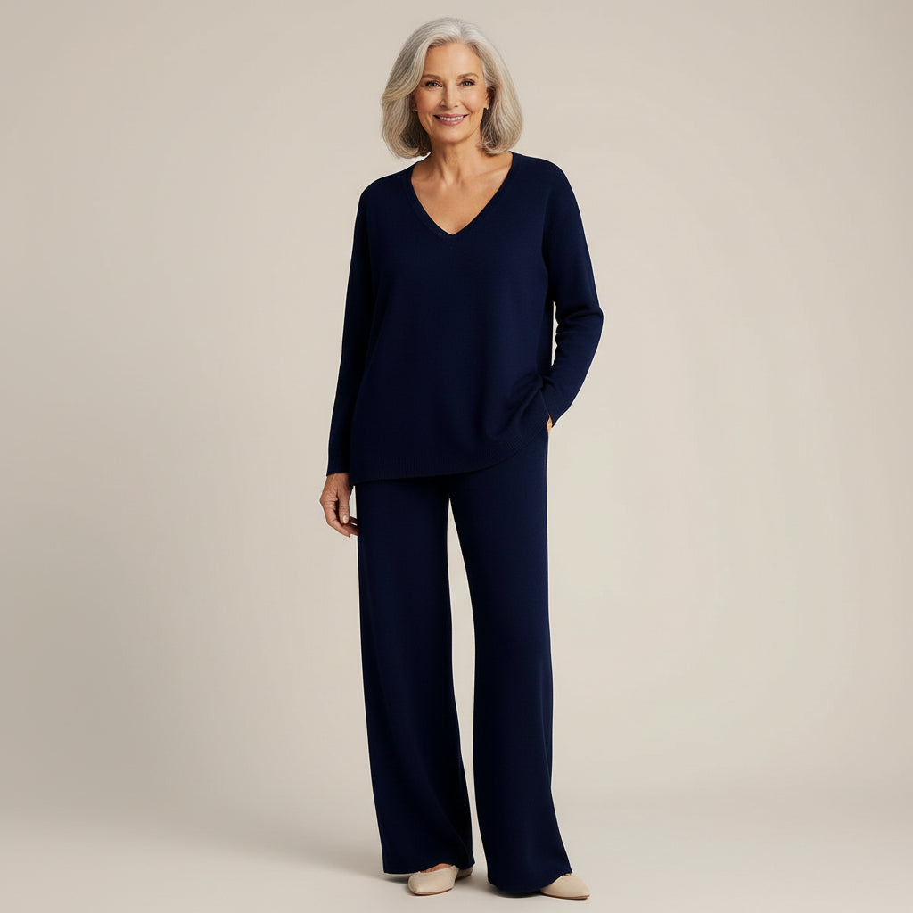 Laen - V Neck Long Sleeve Lounge Set