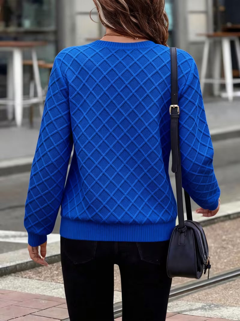 Juliet | Sweatshirt Long Sleeve Textured Zip Neck