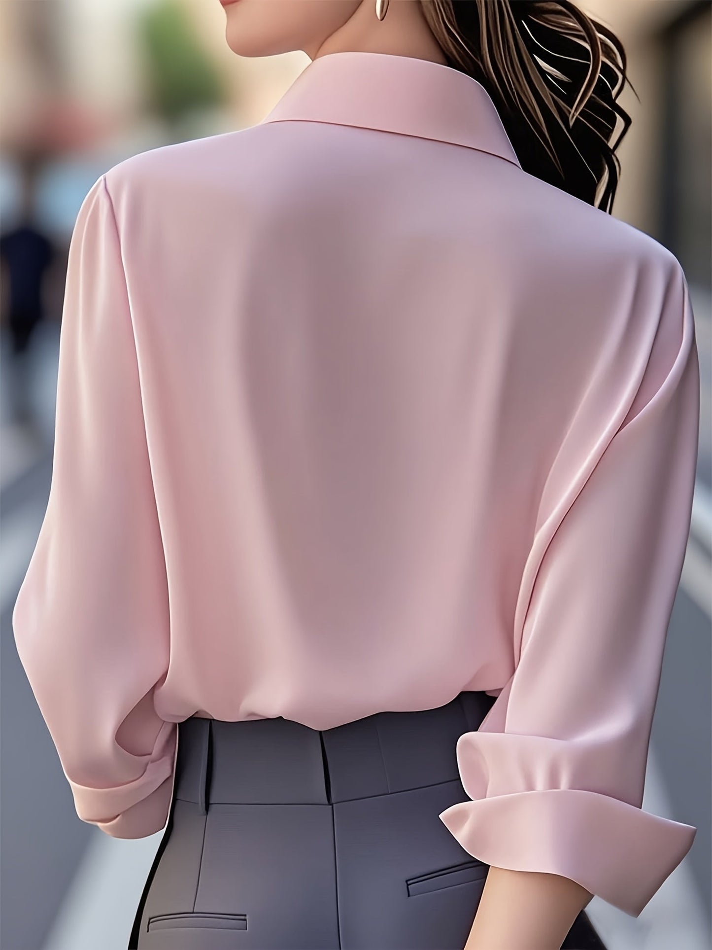 Elenochka - Long Sleeve Button Up Blouse