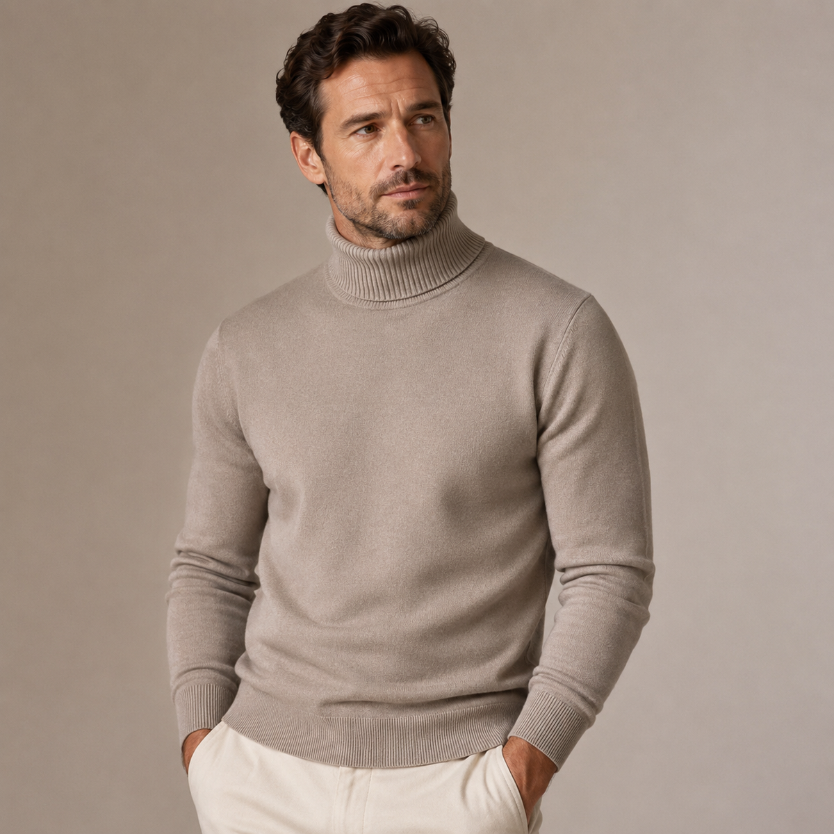 Cristopher | Sweater with Ribbed Turtleneck and Long Sleeves