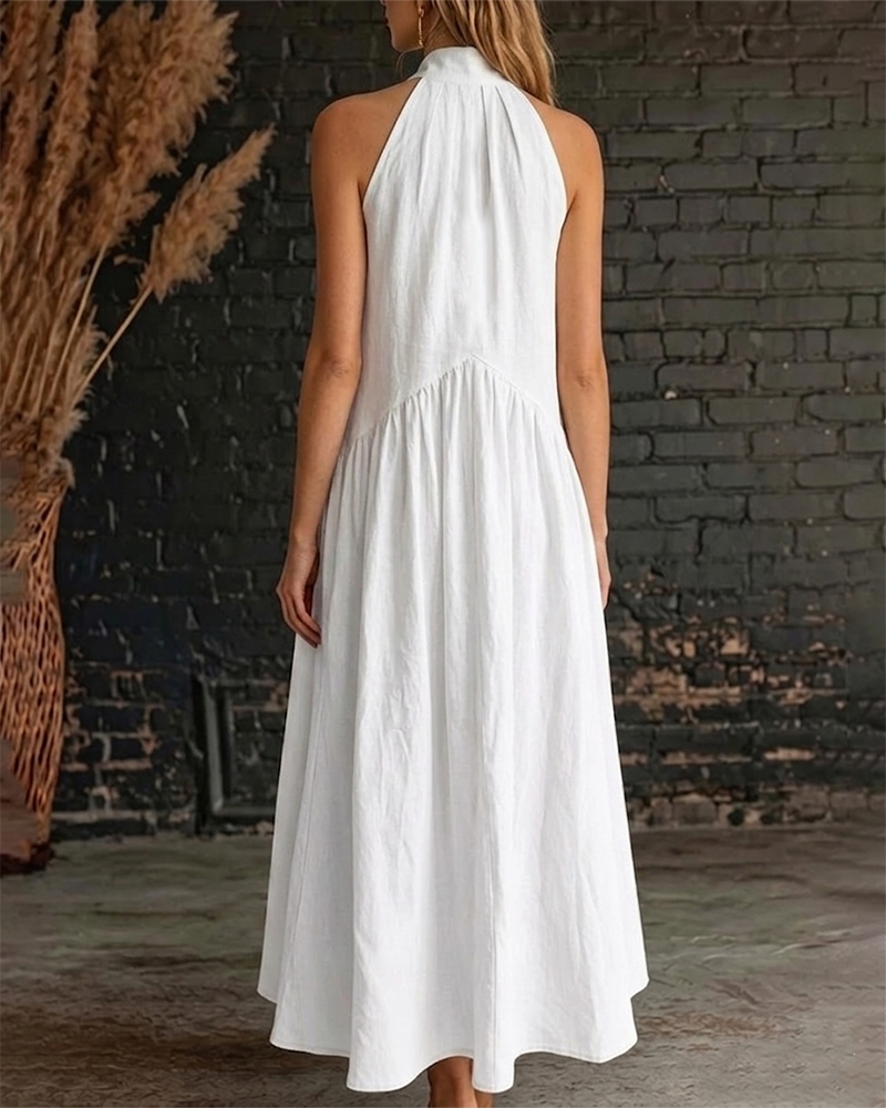 Saorla | Halter Neck Maxi Dress