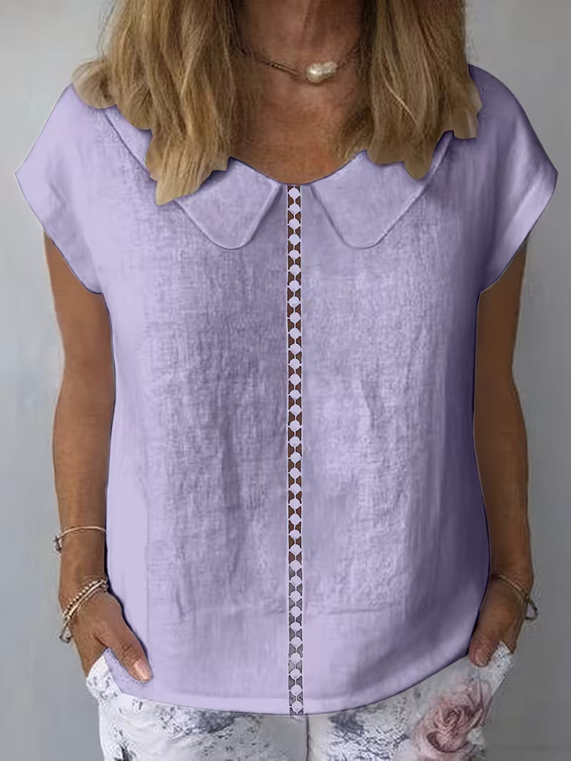 Aurelia | Short Sleeve Top with Cutout Front
