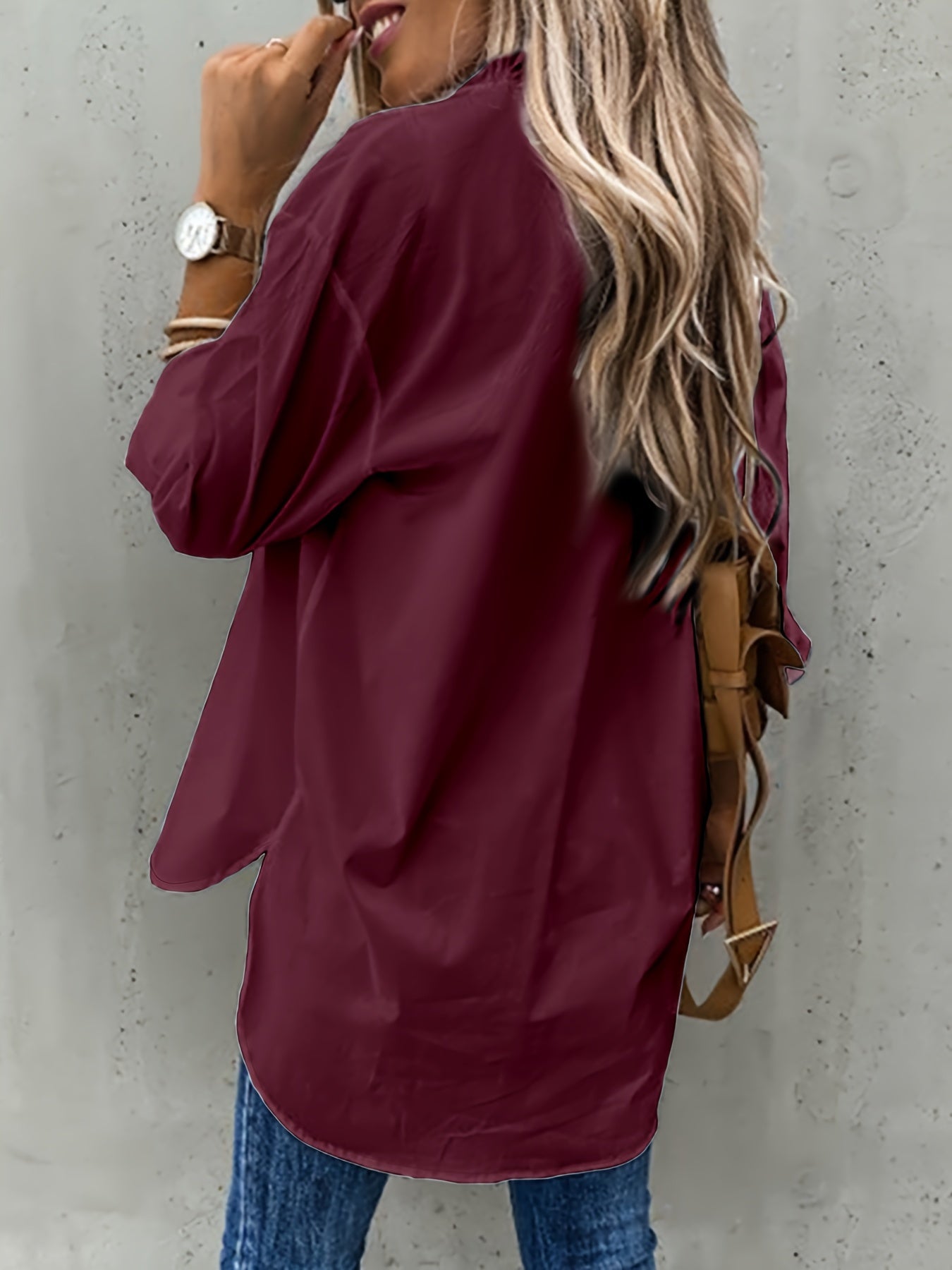Aziza | Button Front Longline Shirt