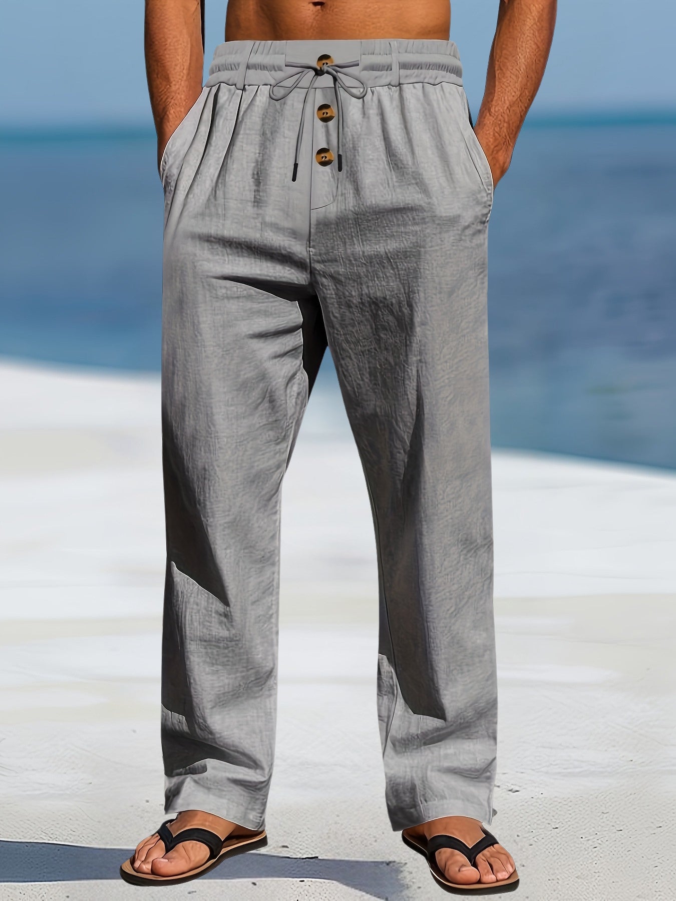 Aznar - Relaxed Drawstring Straight Leg Pants