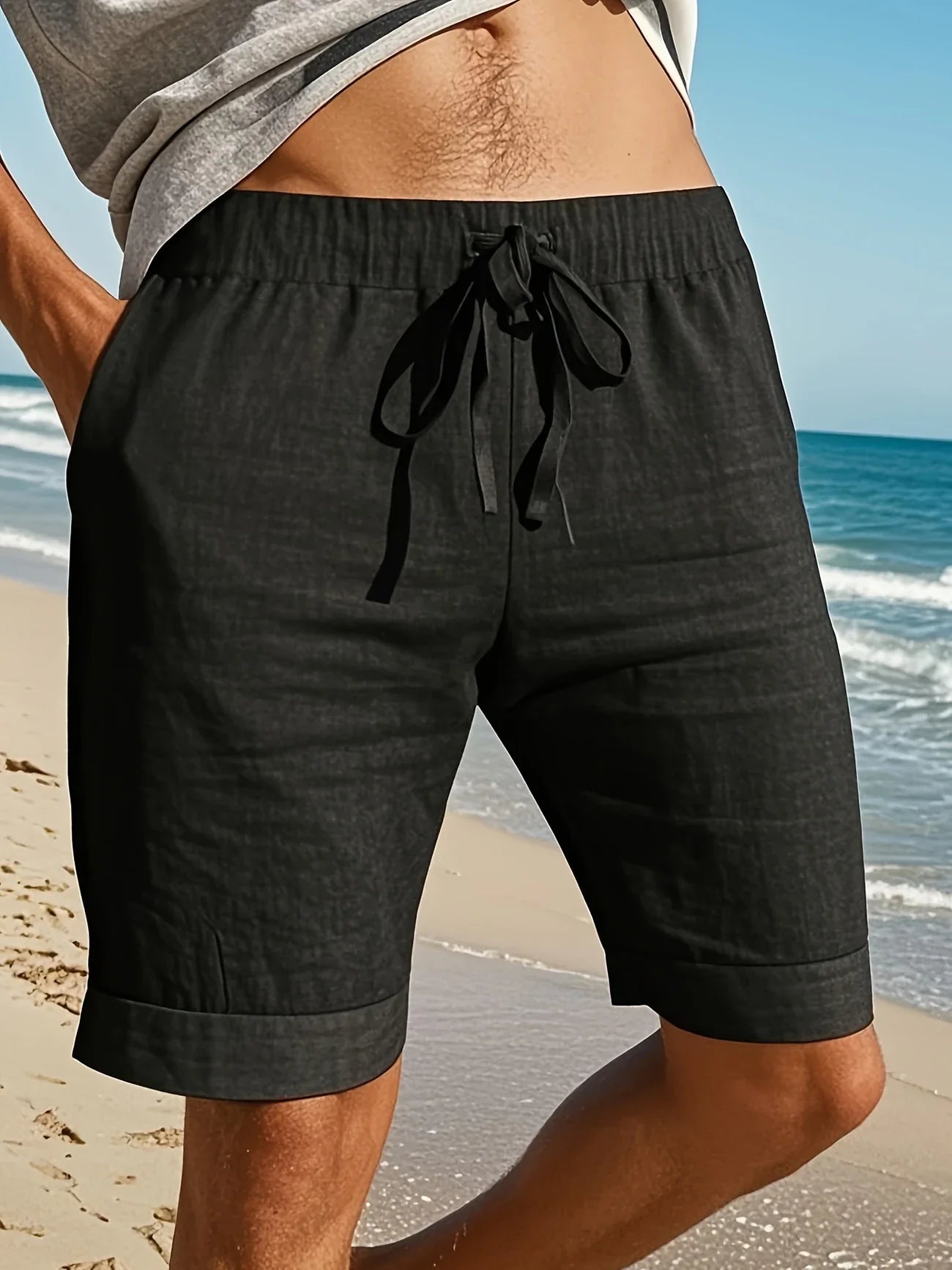 Callan | Drawstring Casual Knee-Length Shorts