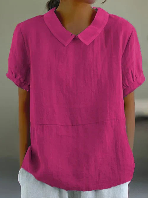 Henny | Collared Short Sleeve Blouse