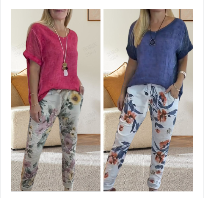 Edurne | Floral Print Two Piece Set