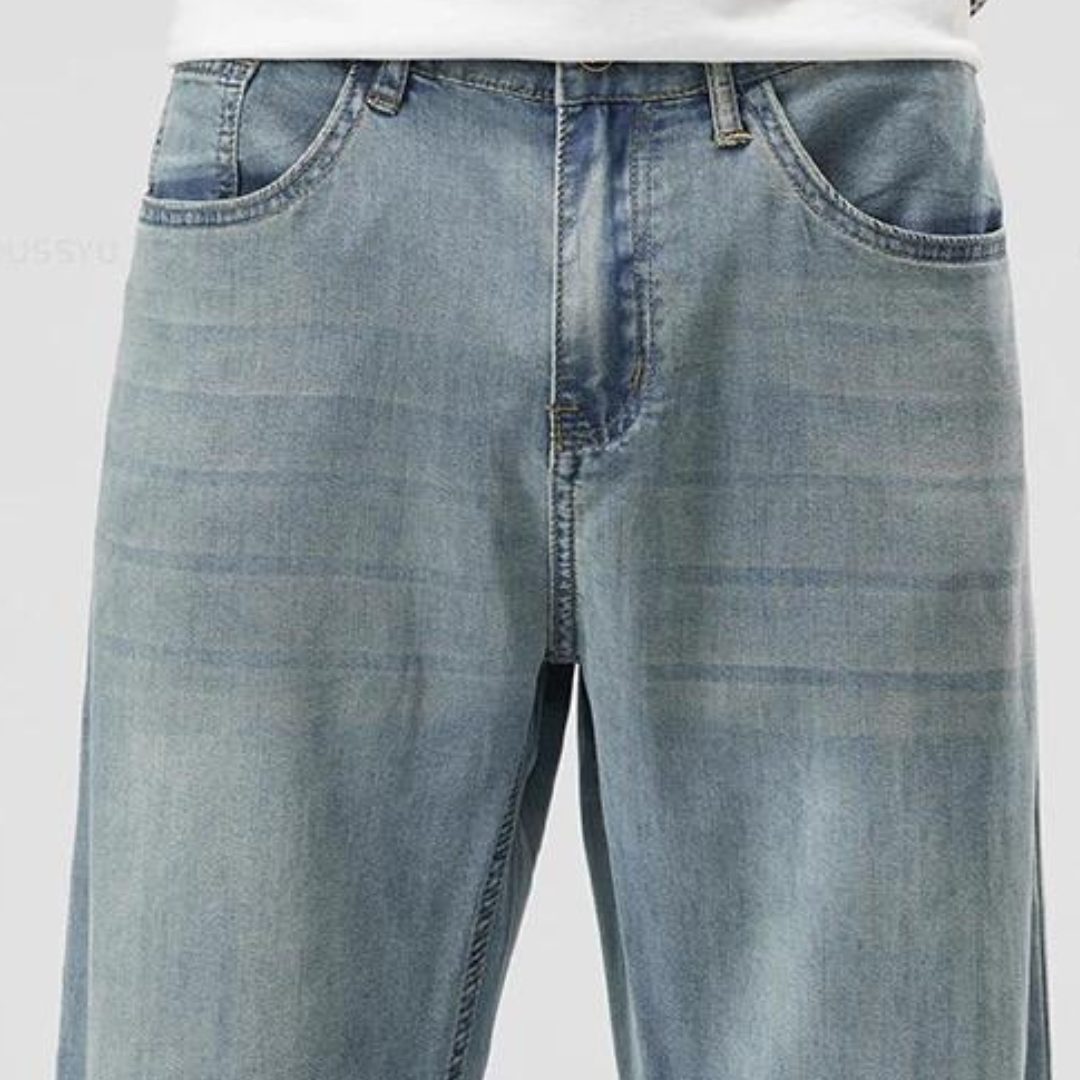 Teofilo | Wide Leg Washed Denim Jeans