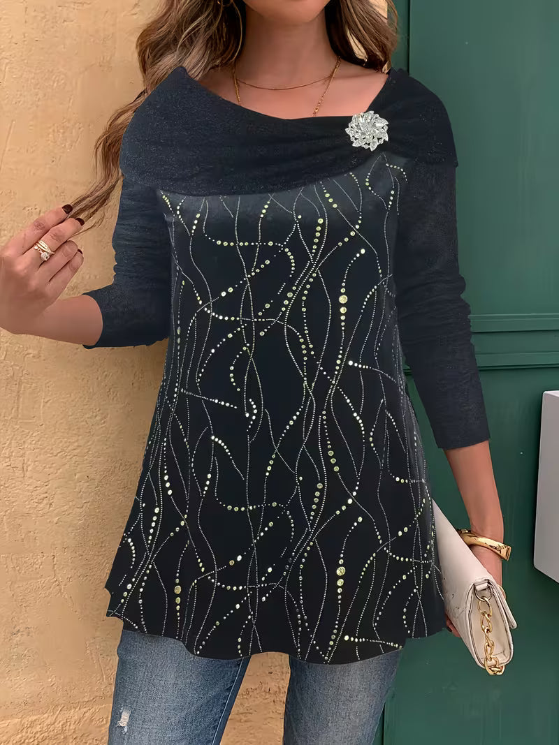 Leonana | Long Sleeve Decorative Top with Embellishments
