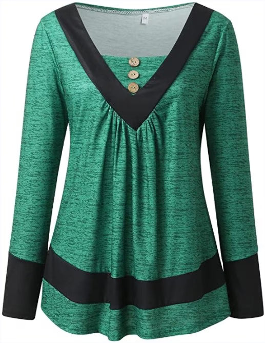 Grisel | V-Neck Three-Quarter Sleeve Tunic