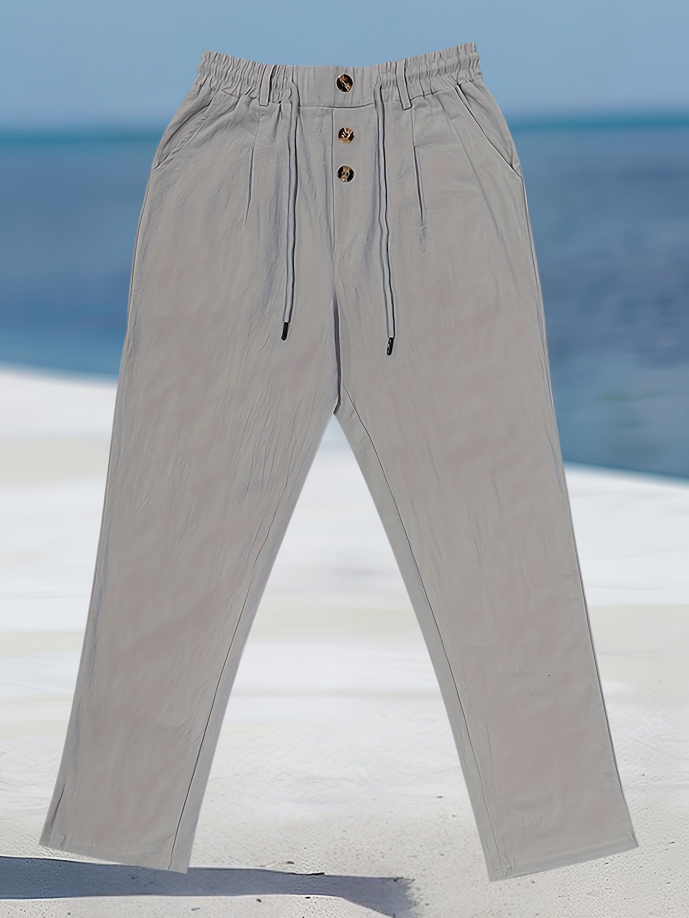 Aznar - Relaxed Drawstring Straight Leg Pants