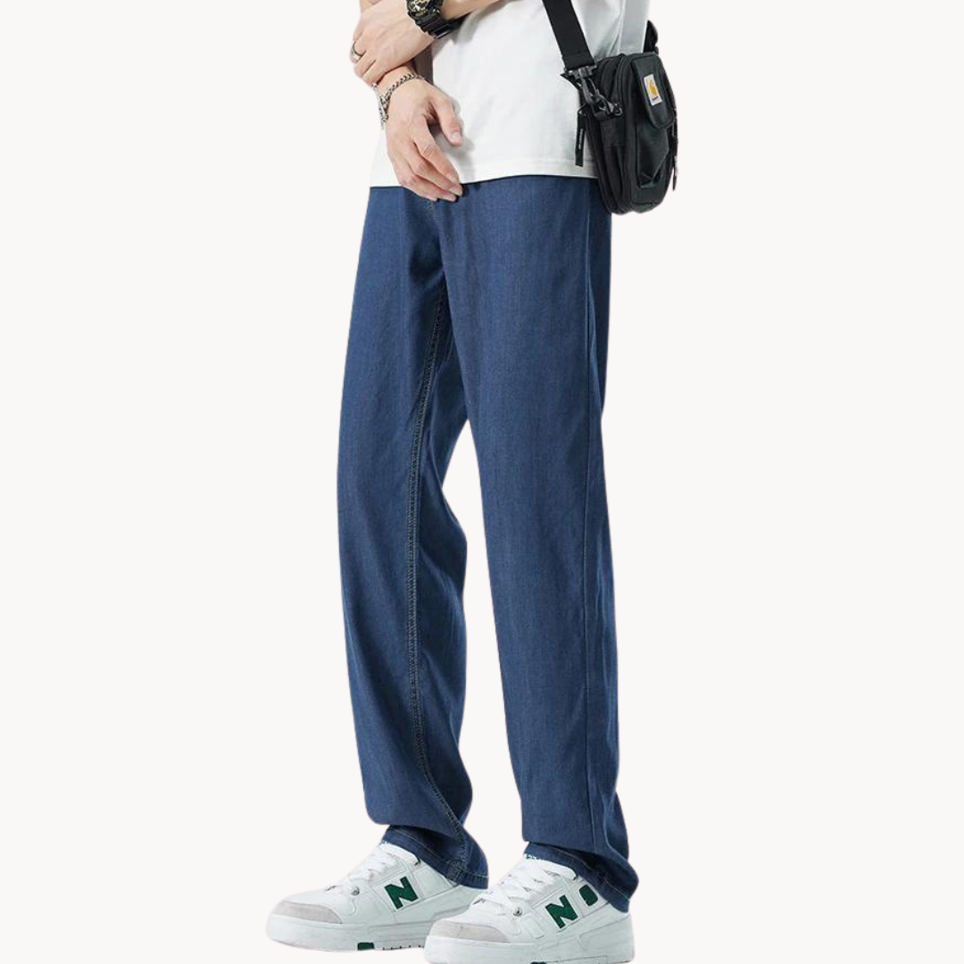 Teofilo | Wide Leg Washed Denim Jeans