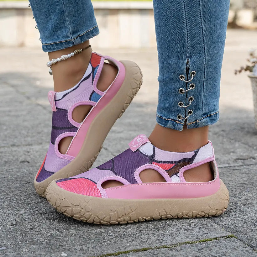 Lucia | Maylis Textured Sole Wedge Shoes
