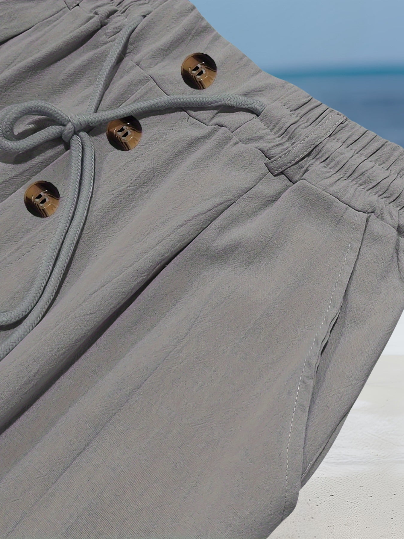 Aznar - Relaxed Drawstring Straight Leg Pants