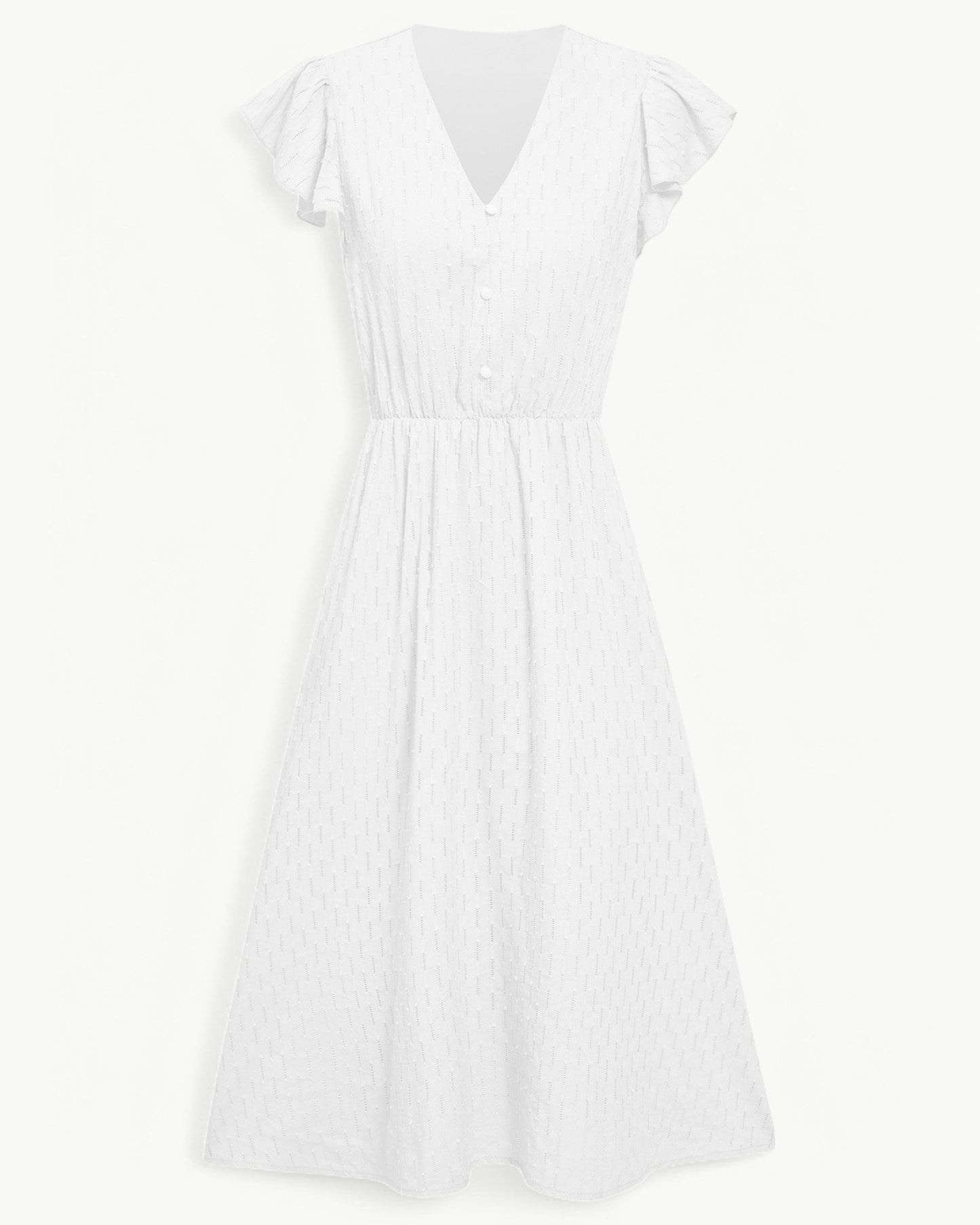 Julieta | Midi Dress With Flutter Sleeves