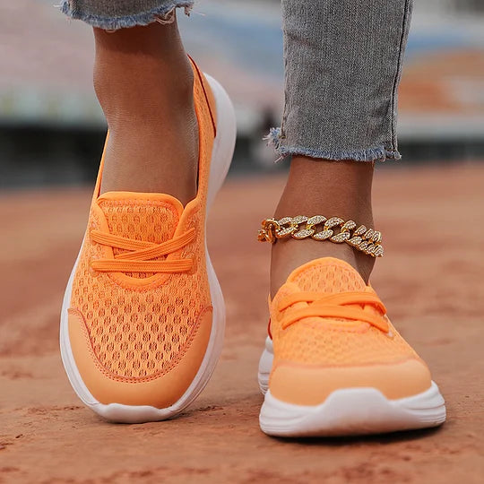 Firsova - Mesh Lace-Up Soft Sole Walking Shoes