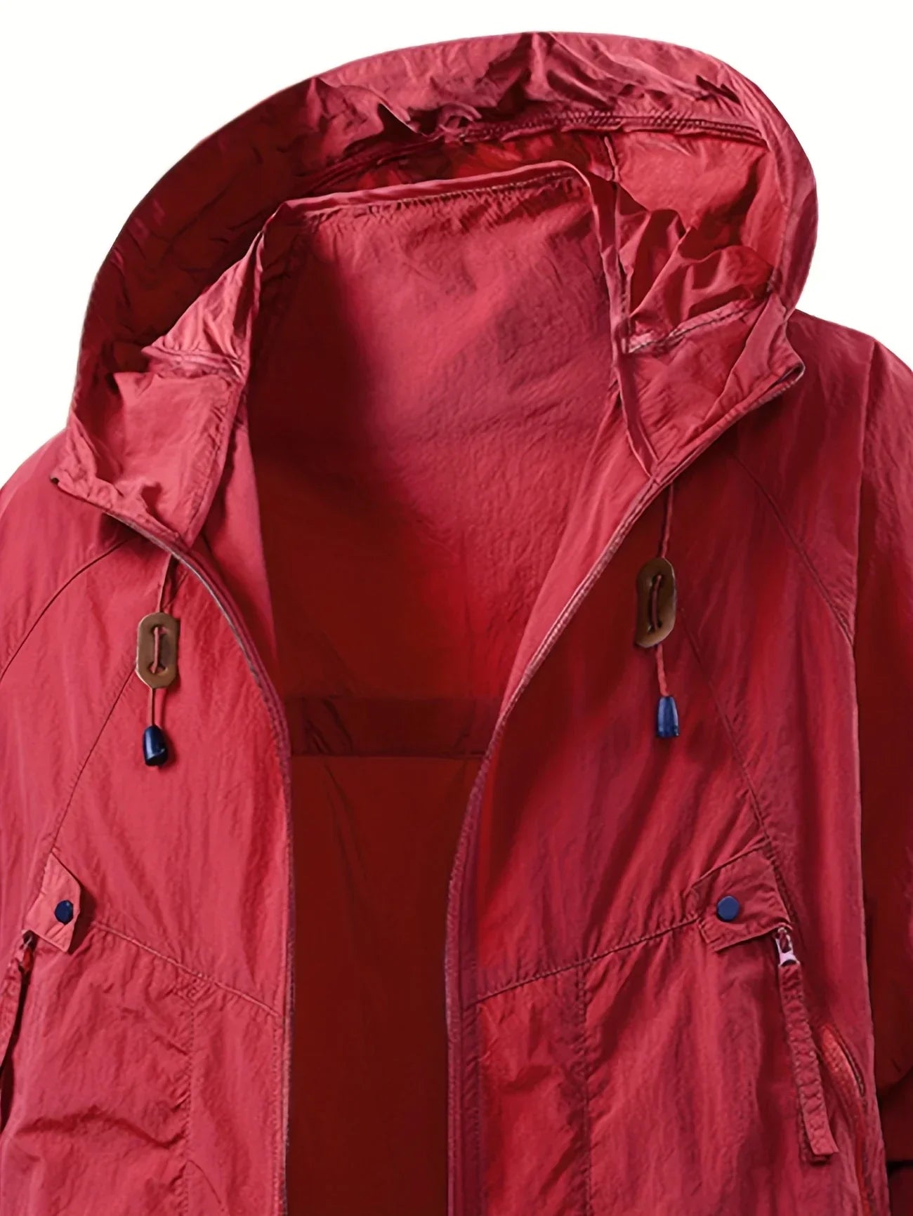 Vrenda | Hooded Lightweight Zip Front Windbreaker Jacket