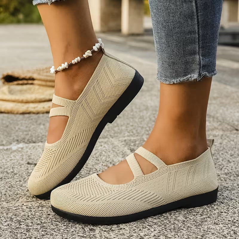 Kethryn - Knit Mary Jane Slip On Flats