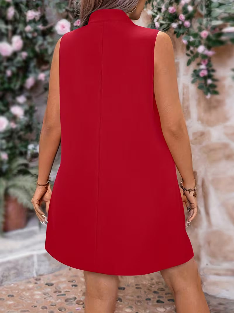 Alanaa | Sleeveless Open Front Vest in Dark Cyan
