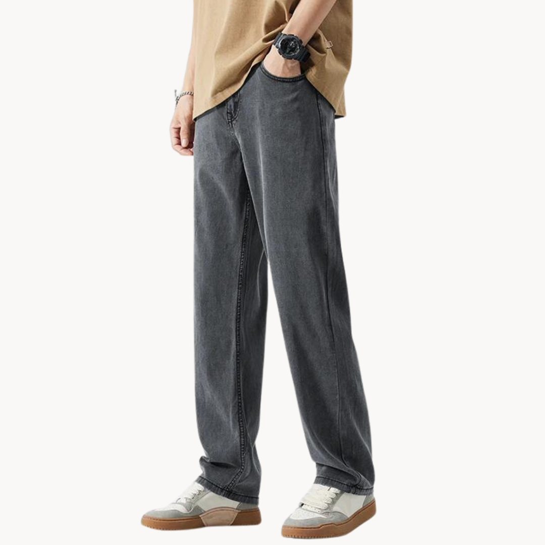 Teofilo | Wide Leg Washed Denim Jeans