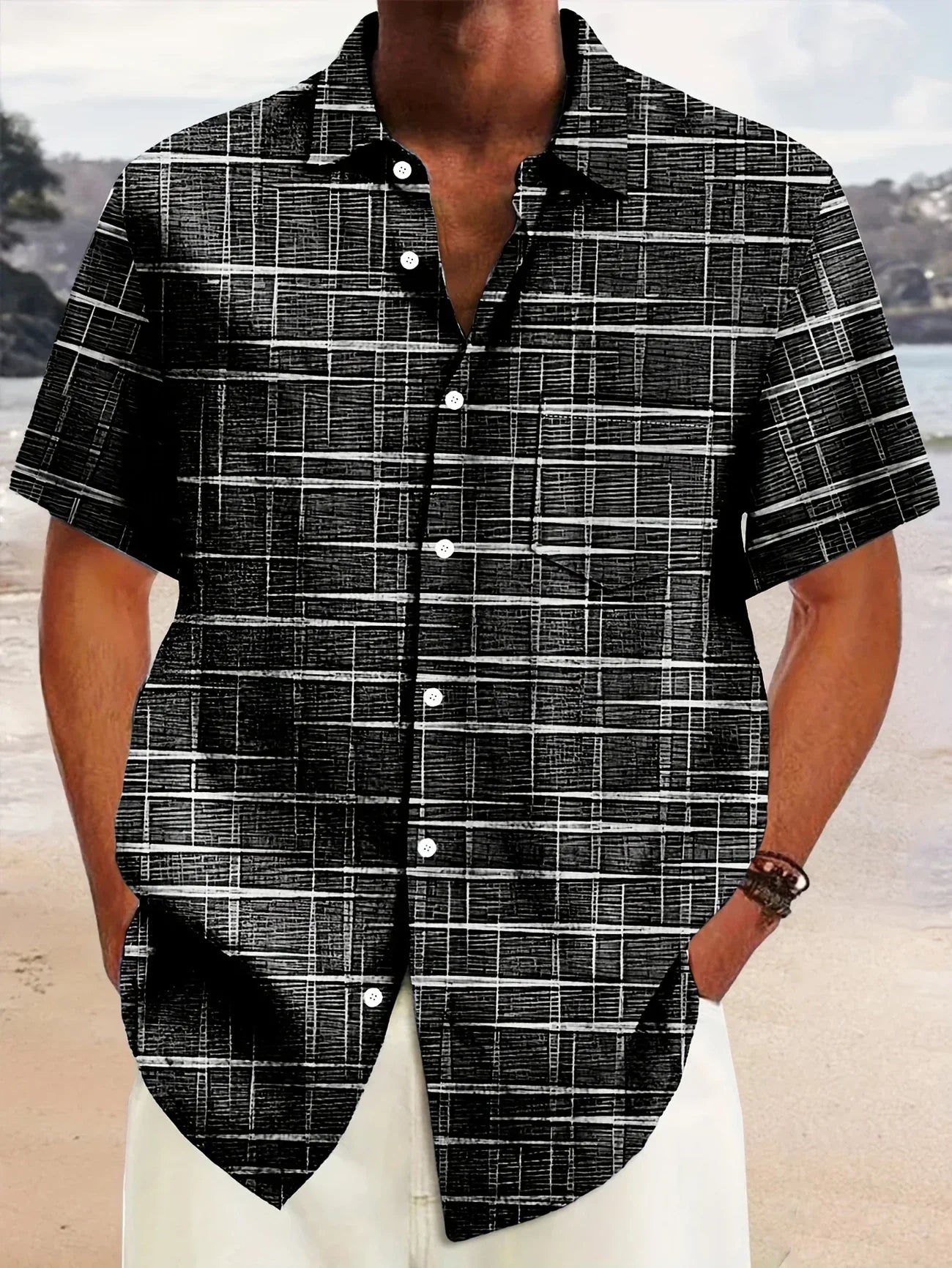 Haroyan | Plaid Stripe Button Shirt