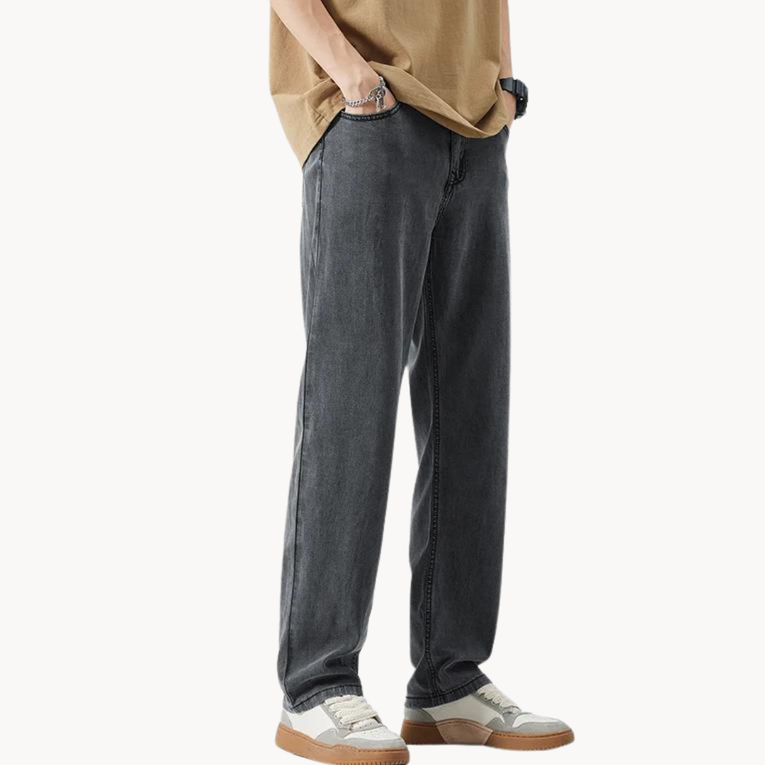 Teofilo | Wide Leg Washed Denim Jeans