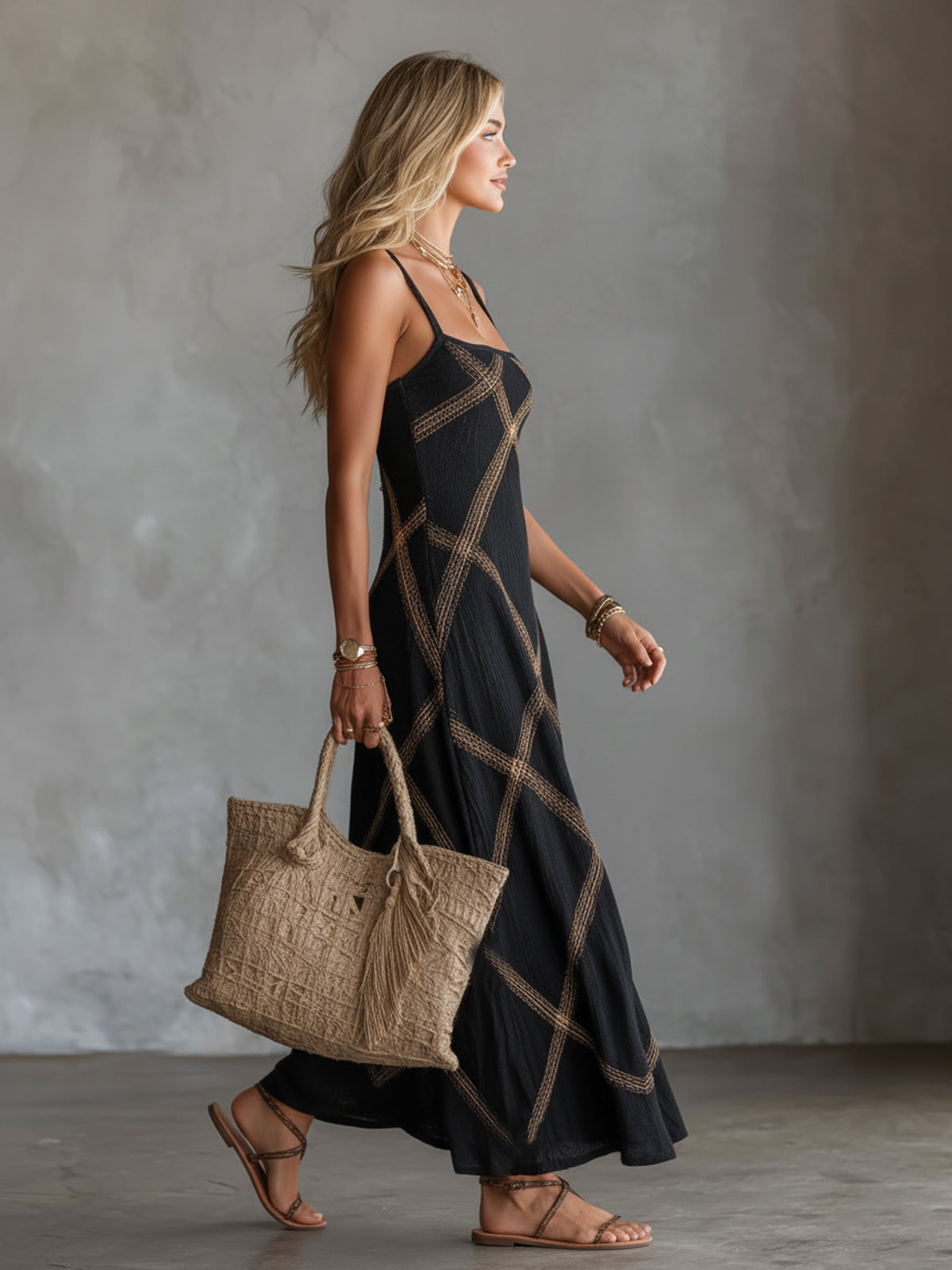 Nijila | Sleeveless Boho Maxi Dress