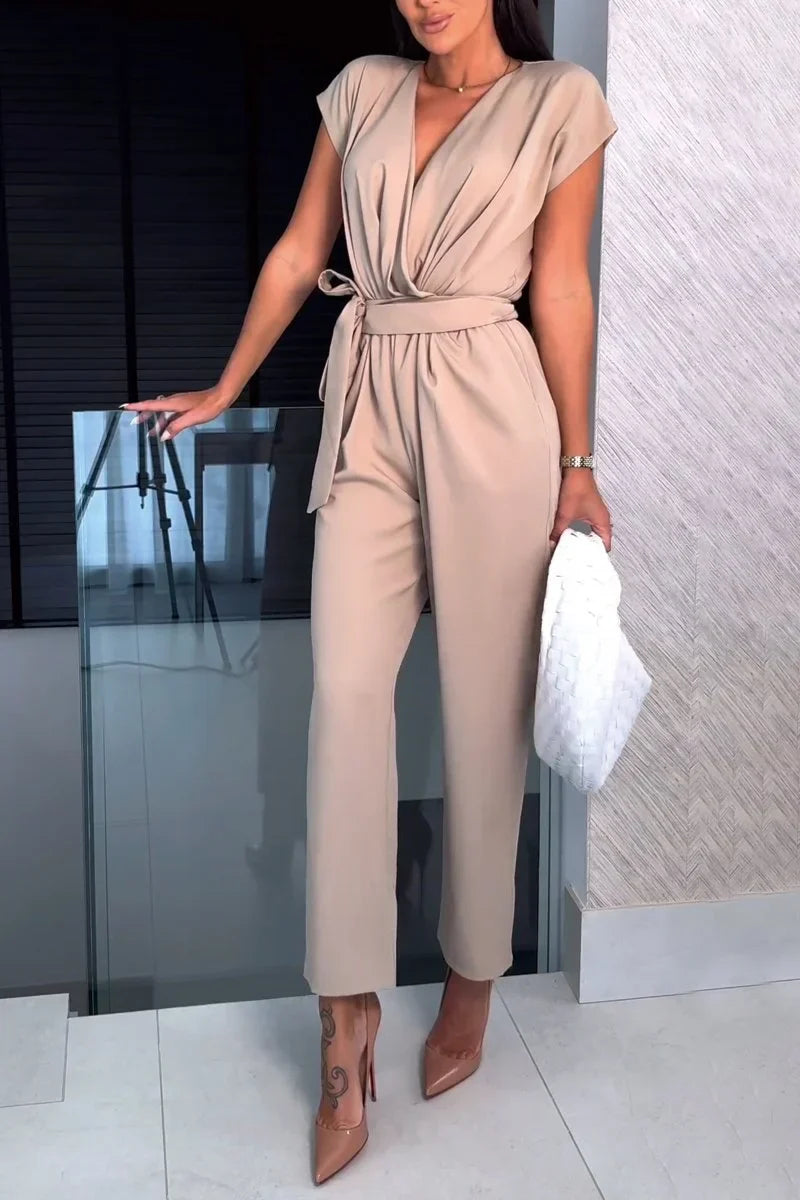 Maryana | Jumpsuit Wrap V-Neck Short Sleeve
