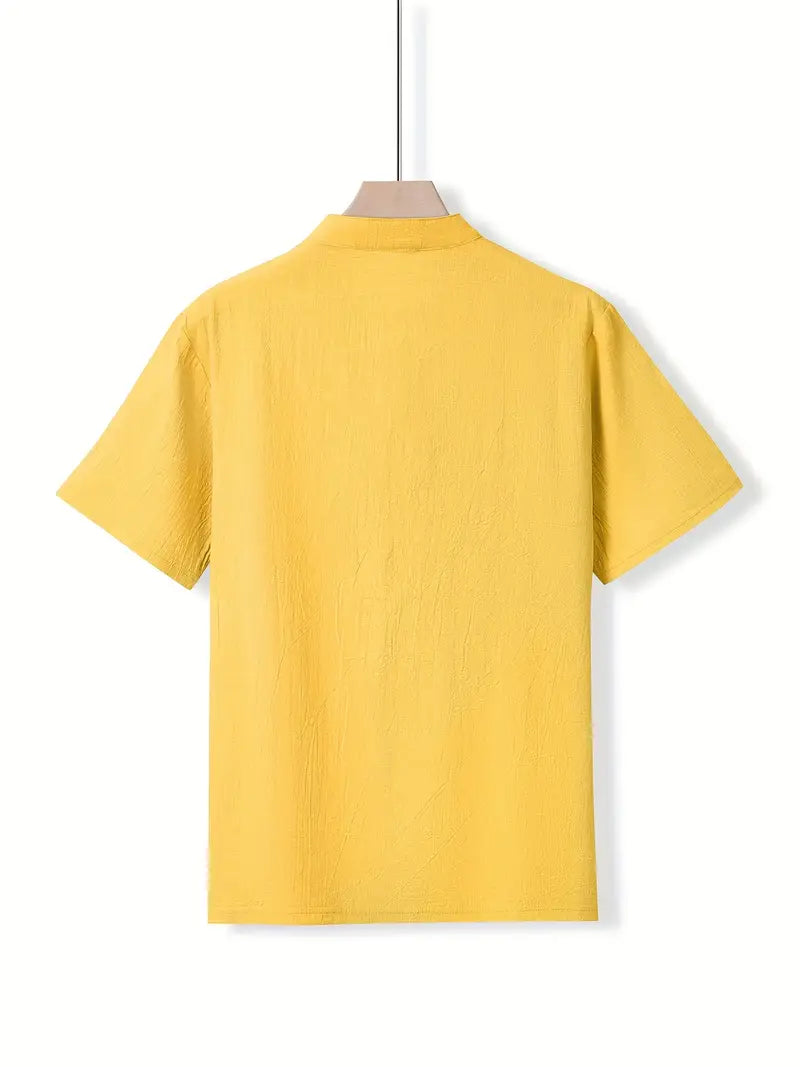 Vaughn - Short Sleeve Henley Pocket Shirt