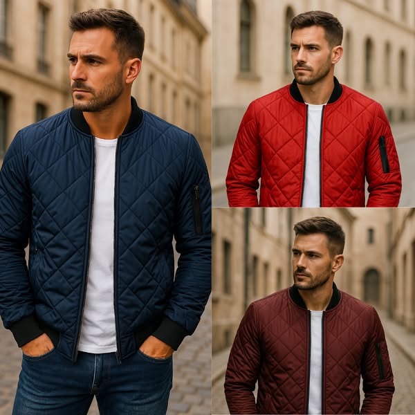 Willy | Quilted Bomber Zip Front Jacket