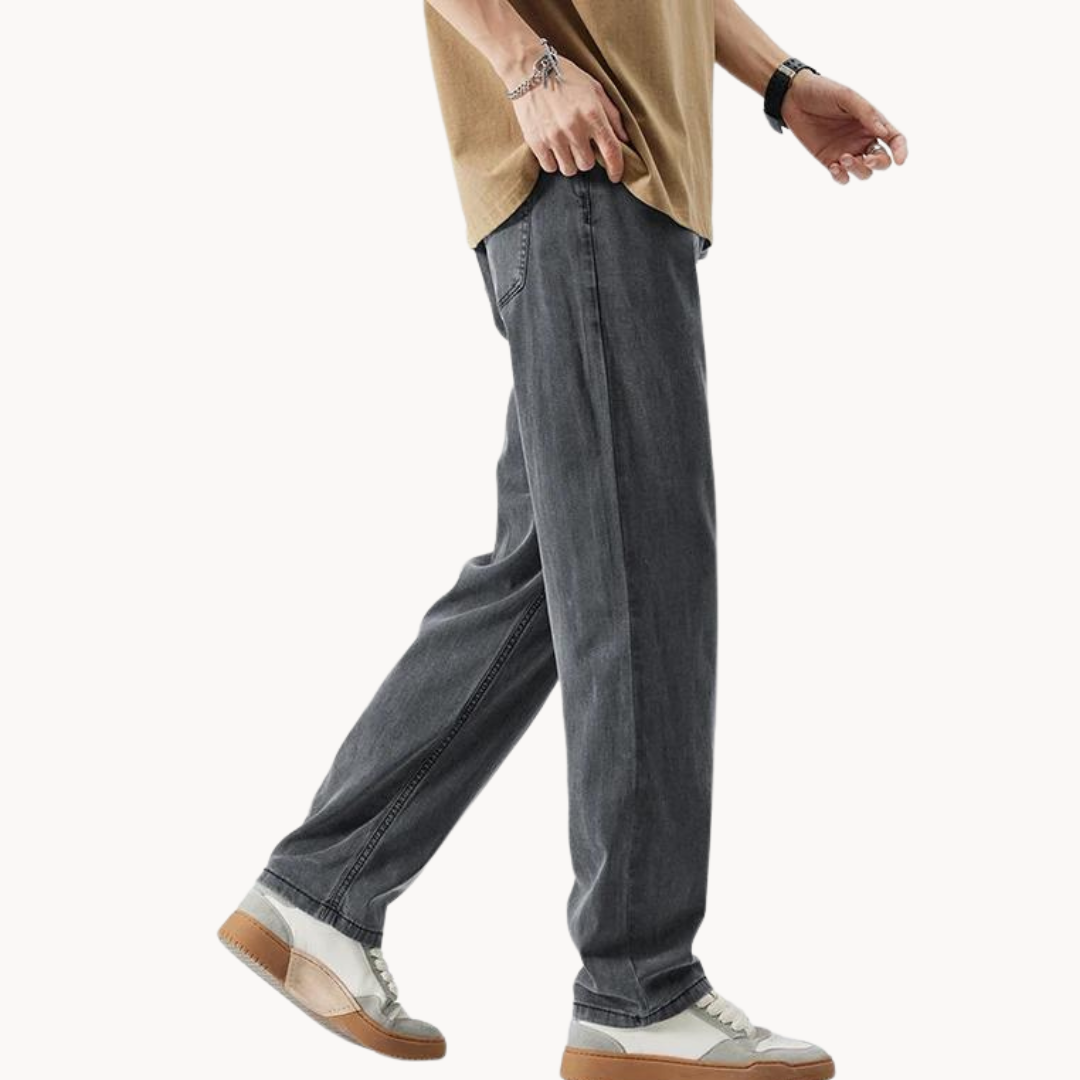 Teofilo | Wide Leg Washed Denim Jeans