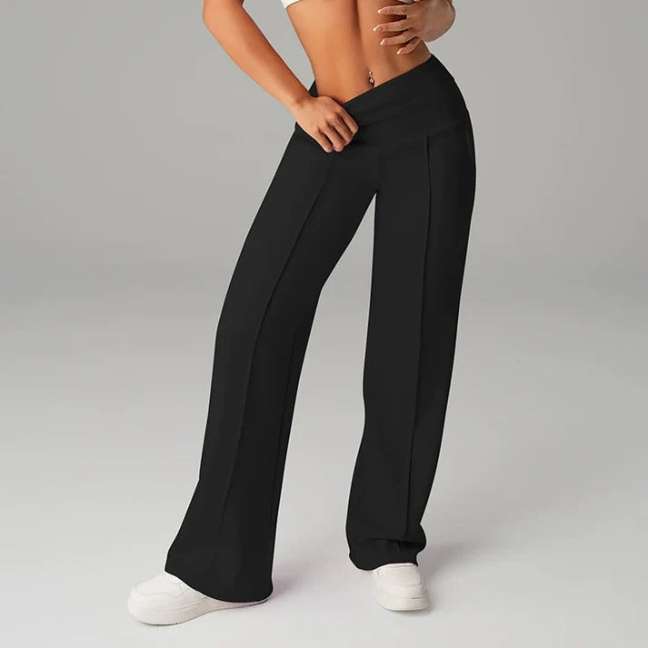 Samanda | Wide Leg Fold Waist Pants