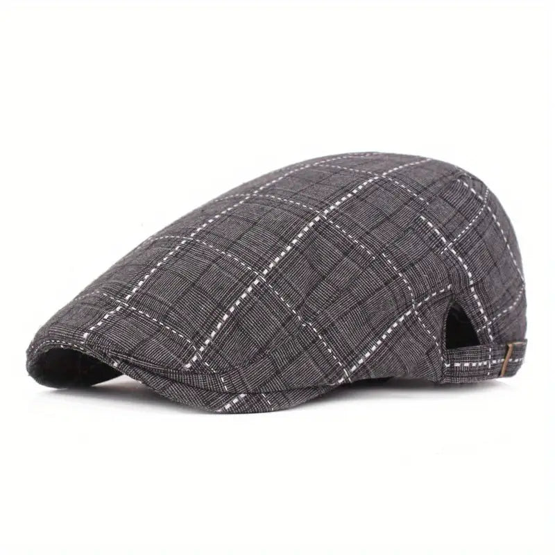 Checklyn | Plaid Flat Cap Casual Driving Hat