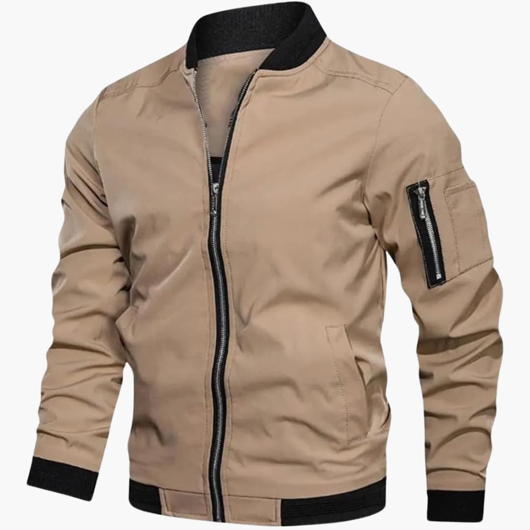 Gumaro | Bomber Style Zip Jacket